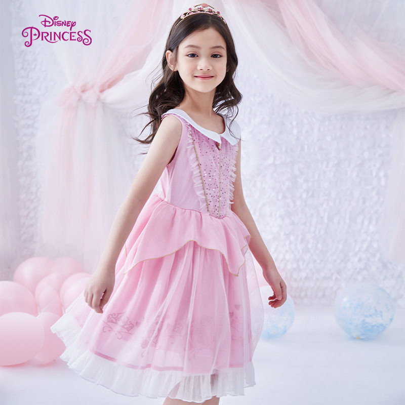 disney/迪士尼夏季新款睡美人连衣裙女童爱洛甜美公主裙少女童装