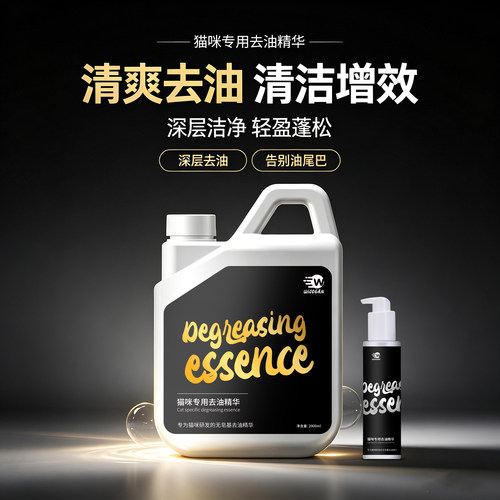 维健宁猫咪专用袪油精华100ml油尾巴黑下巴袪油液清洁增效2000ml