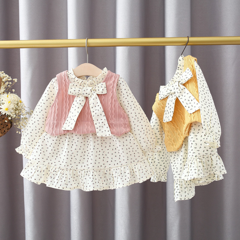 女童套装春秋款婴儿童小女孩公主裙子两件套0一1-3岁宝宝春装洋气