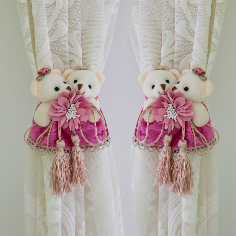 婚庆家用卡通布艺软装窗帘绑带