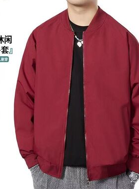 时尚百搭纯色简约情侣防风日系工装潮流休闲棒球服夹克外套