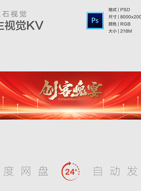 红色周年庆典开业典礼庆功晚宴开工大吉汇聚力量主视觉背景展板KV