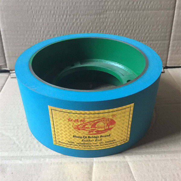红旗桥牌4寸强效高耐磨砻谷胶辊 六代蓝色碾米胶辊 稻谷脱壳设备
