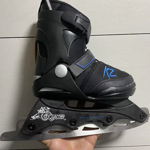 美国K2儿童专业软面可调冰刀花刀球刀滑冰鞋