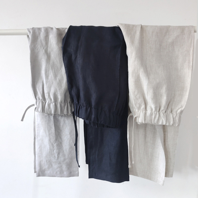 品质汉麻直筒宽松休闲九分裤