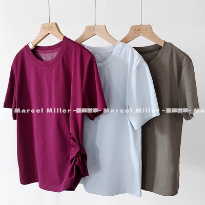 汉麻棉女士T恤圆领短袖