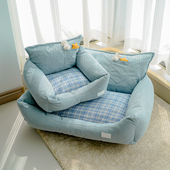 全可拆洗简约格子沙发窝猫床 通用秋冬季 可爱口袋开放式 狗窝四季