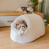 冬天保暖外贸出口拖鞋 猫窝冬加厚狗窝兔子窝封闭式 可拆洗防静电