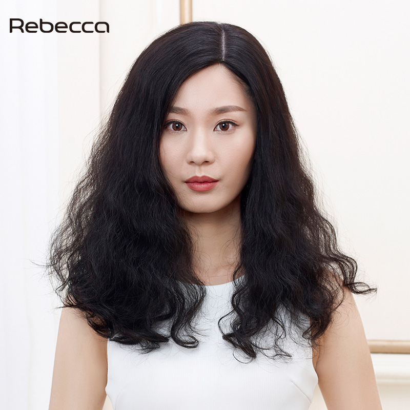 瑞贝卡假发女水波纹中长卷发片