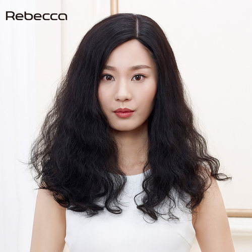 瑞贝卡假发女水波纹中长卷发片
