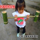 小孩子举重玩具感统训练器材教学设备竹子杠铃竹筒杠铃幼儿园玩具