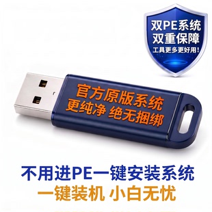【双PE启动盘】免进PE一键重装系统U盘 小白轻松安装  纯净无广告