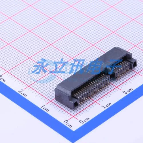 PCIE-52P52H 间距0.8mm P数:52P 卧贴 金手指连接器PCI/PCIe 现货