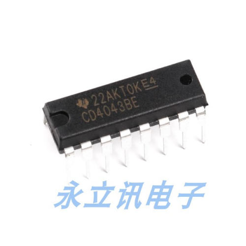 原装正品 直插 CD4043BE 封装DIP-16 逻辑电路芯片 CMOS 四与非门