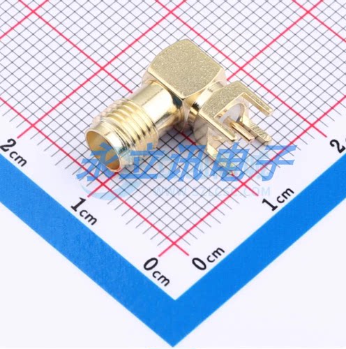 SMA-KWE 射频座 RF 天线头 90度卧插式L14.6MM SMA-KWE 内孔 弯头