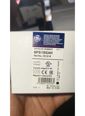 全新GE通用电气电动机保护器GPS1BSAH 2.5-4A全新拍前请询价