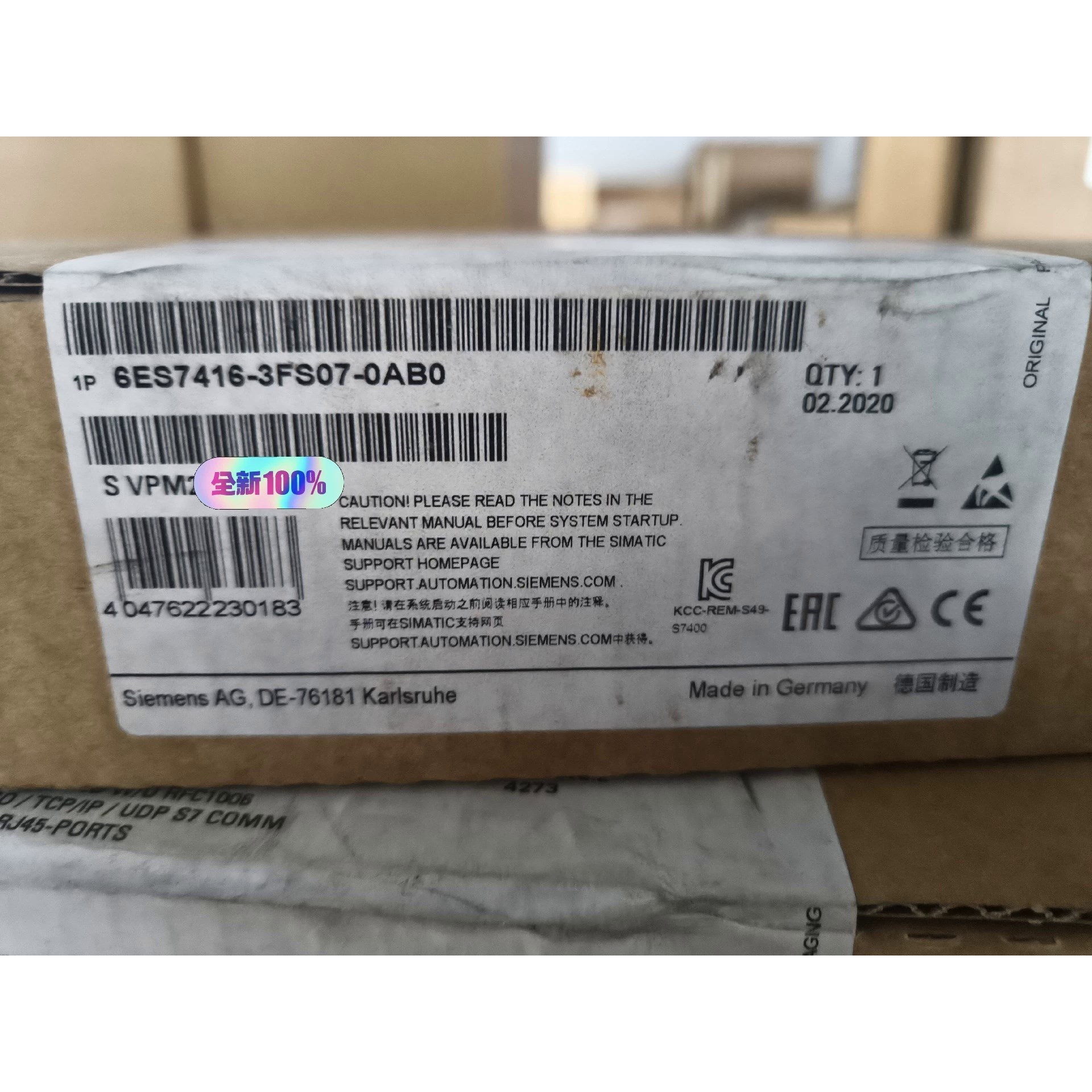 西门子高性能PLC模块6ES7416-3FS07-0A全新拍前请询价