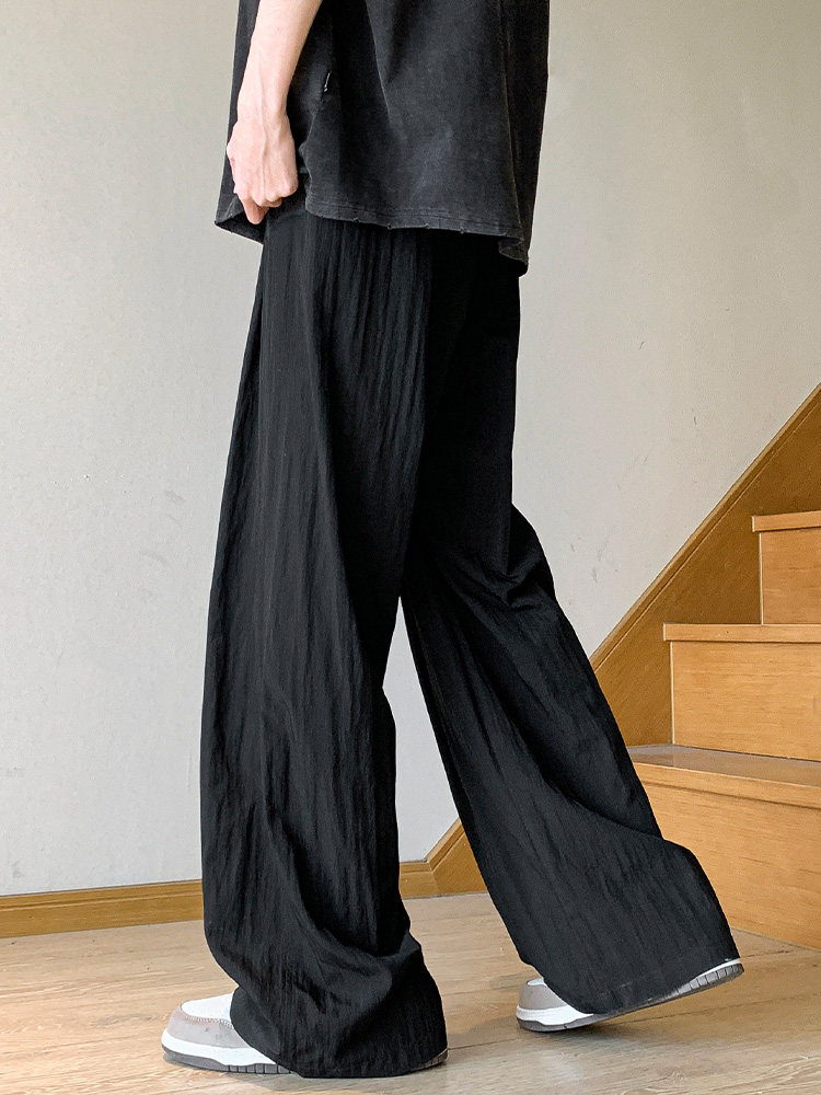 Unleash Your Inner Avant-Garde: Draped Japanese Ice Silk Trousers - Taobao product photo 2