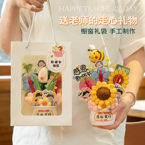 教师节红笔花束盆栽女老师