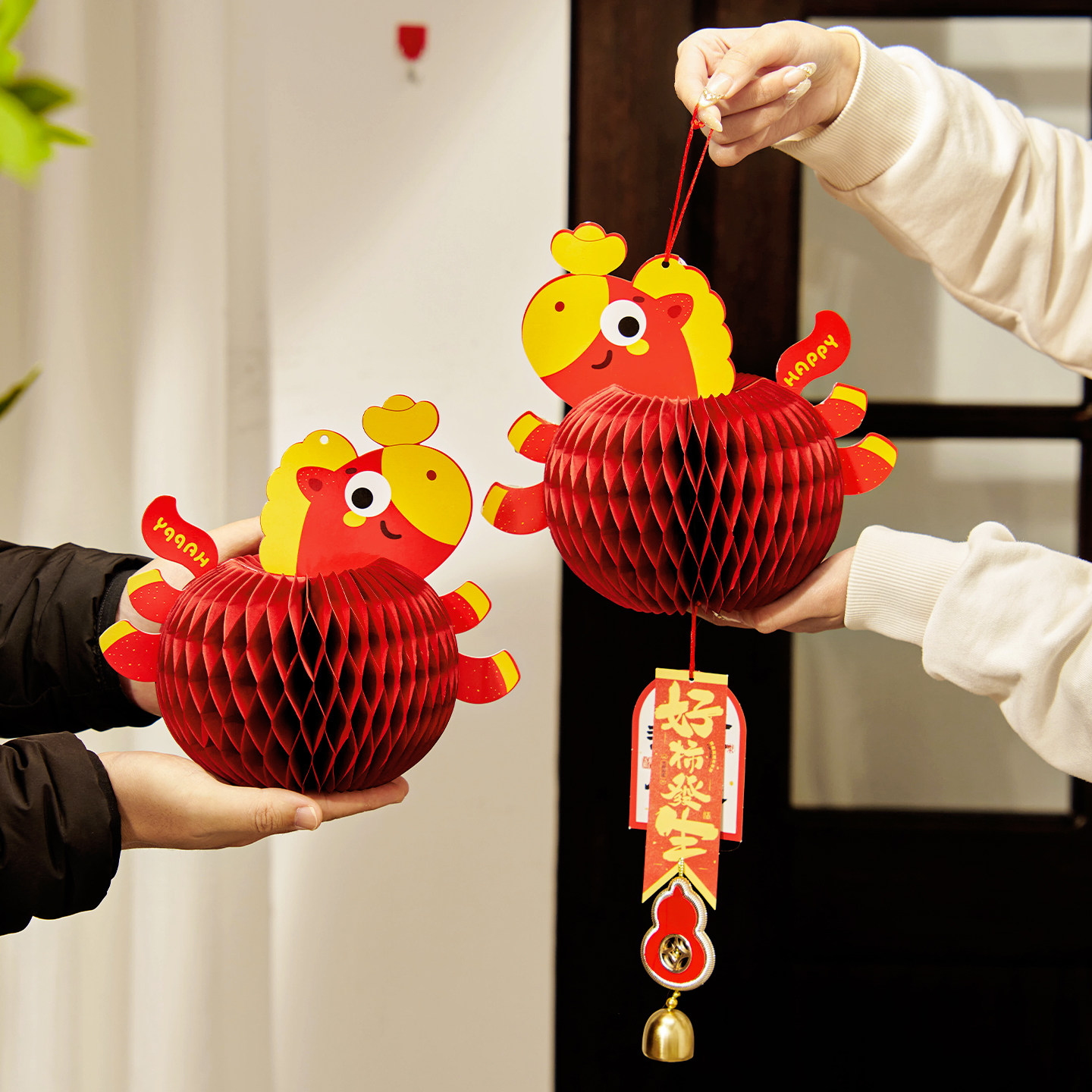 2026马年新年装饰挂件蜂窝马