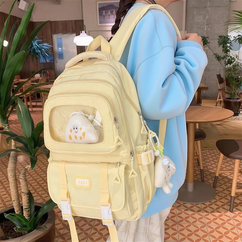 奶呼呼书包高颜值ins风初中女孩痛包女生双肩韩系学院风背包学生