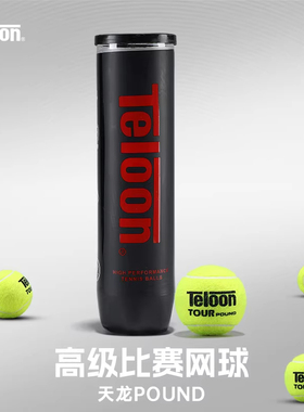Teloon天龙高级比赛网球专业训练球天龙POUND黑色球耐打耐磨