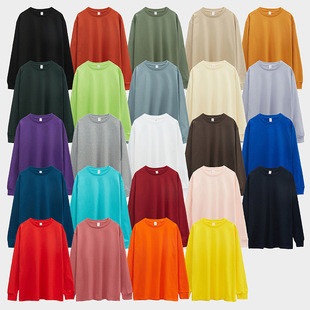 DIY印字长袖 亲子宽松版 T恤定制LOGO Tilla重磅潮牌全棉长袖 Ursal