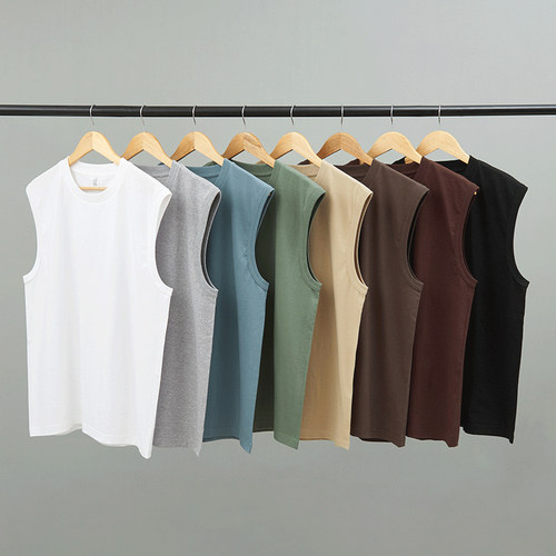 全棉无袖圆领T恤个性印刷LOGO