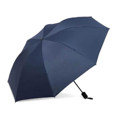 海螺三折纯色黑胶晴雨两用可定制