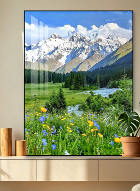 风景挂画来图定做拍摄山水画摄影喷绘打印洗照片修复高清装裱画框