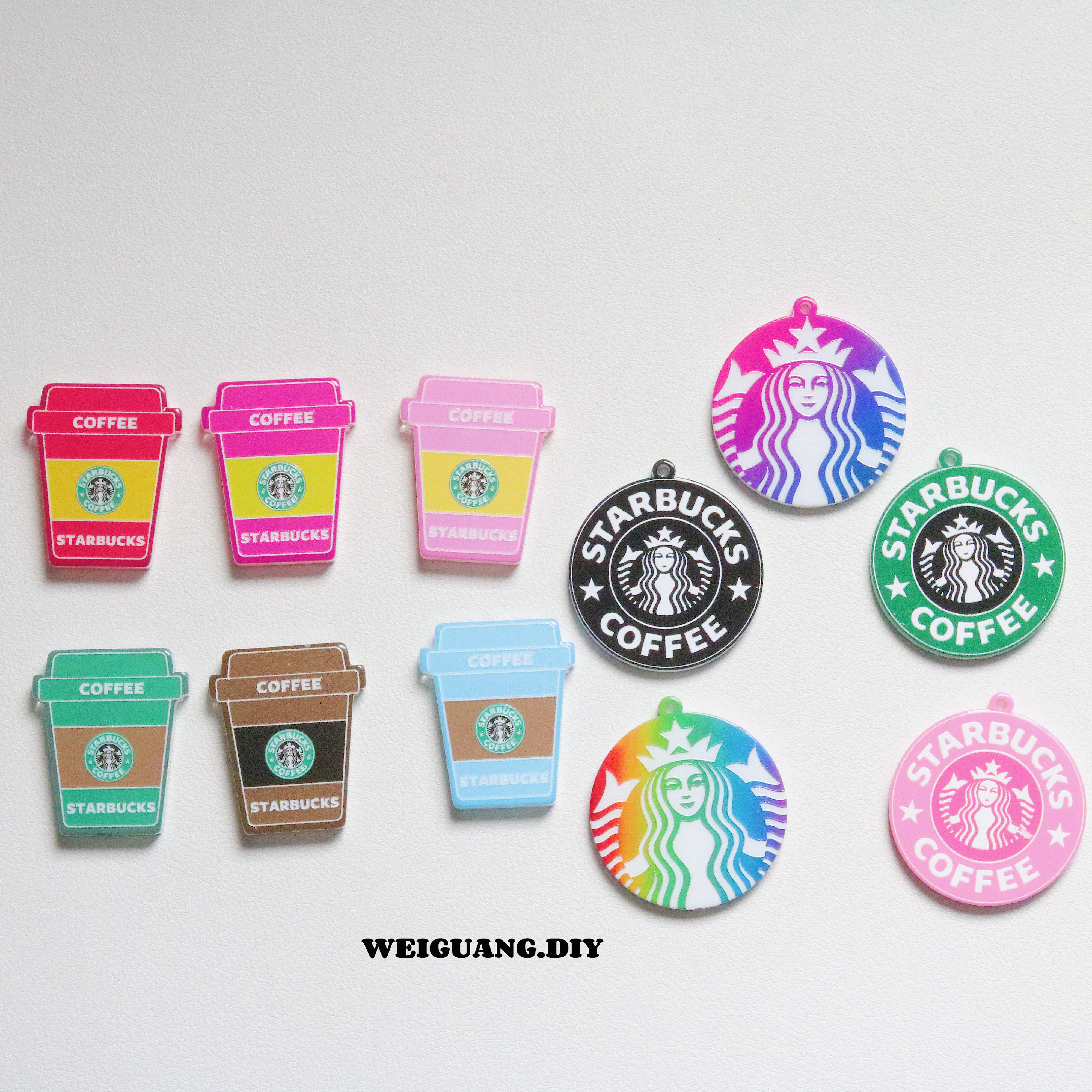通孔雕刻星巴克咖啡杯厚片片串珠diy手工饰品手机钥匙链包挂材料,居家布艺,珠子/钻饰/花朵等配饰,淘宝优惠券,粉丝福利购,淘宝优惠卷