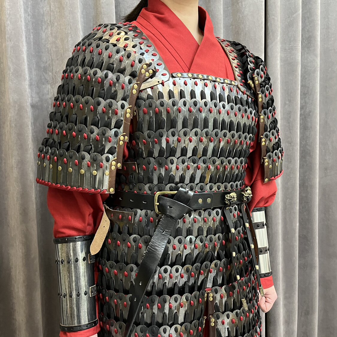 江东府中国甲胄宋元明制传统直身扎甲定制两档甲盔甲铠甲汉服甲胄