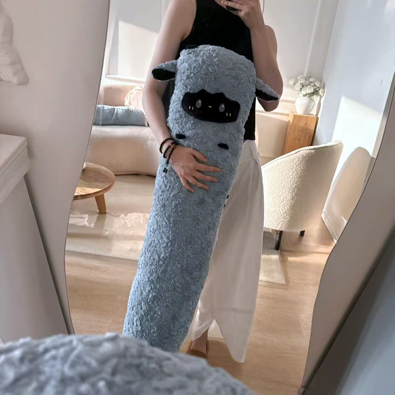 长条绵羊毛绒抱枕女生睡觉夹腿枕