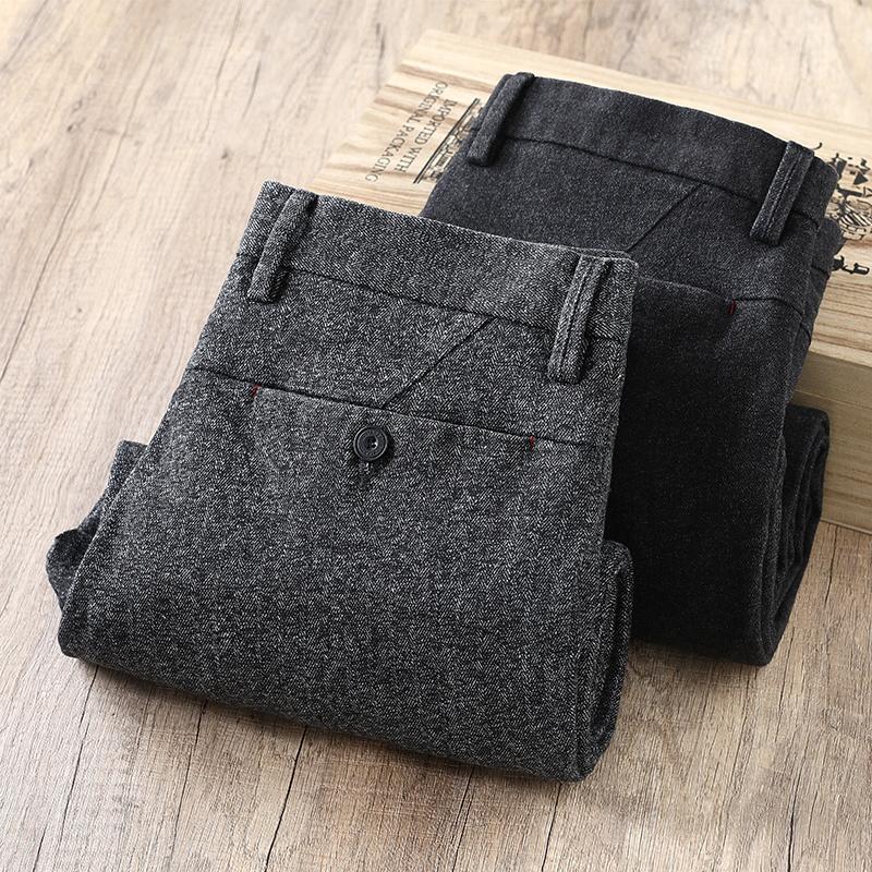 秋冬加厚保暖男士羊毛休闲裤