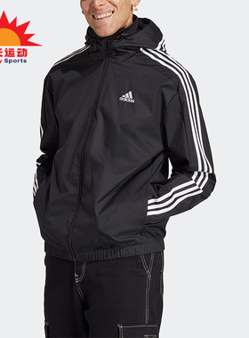 Adidas/阿迪达斯正品M 3S WB RIPSTOP男子连帽夹克外套IB0384