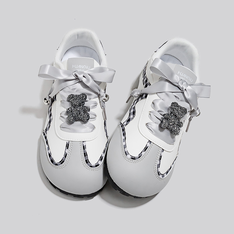 环球小白鞋女新款复古风透气软底德训鞋女平底百搭运动休闲阿甘鞋