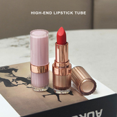 花喆diy高档奢金口红管 金粉色圆形空壳手工自制包材唇膏管12.1mm