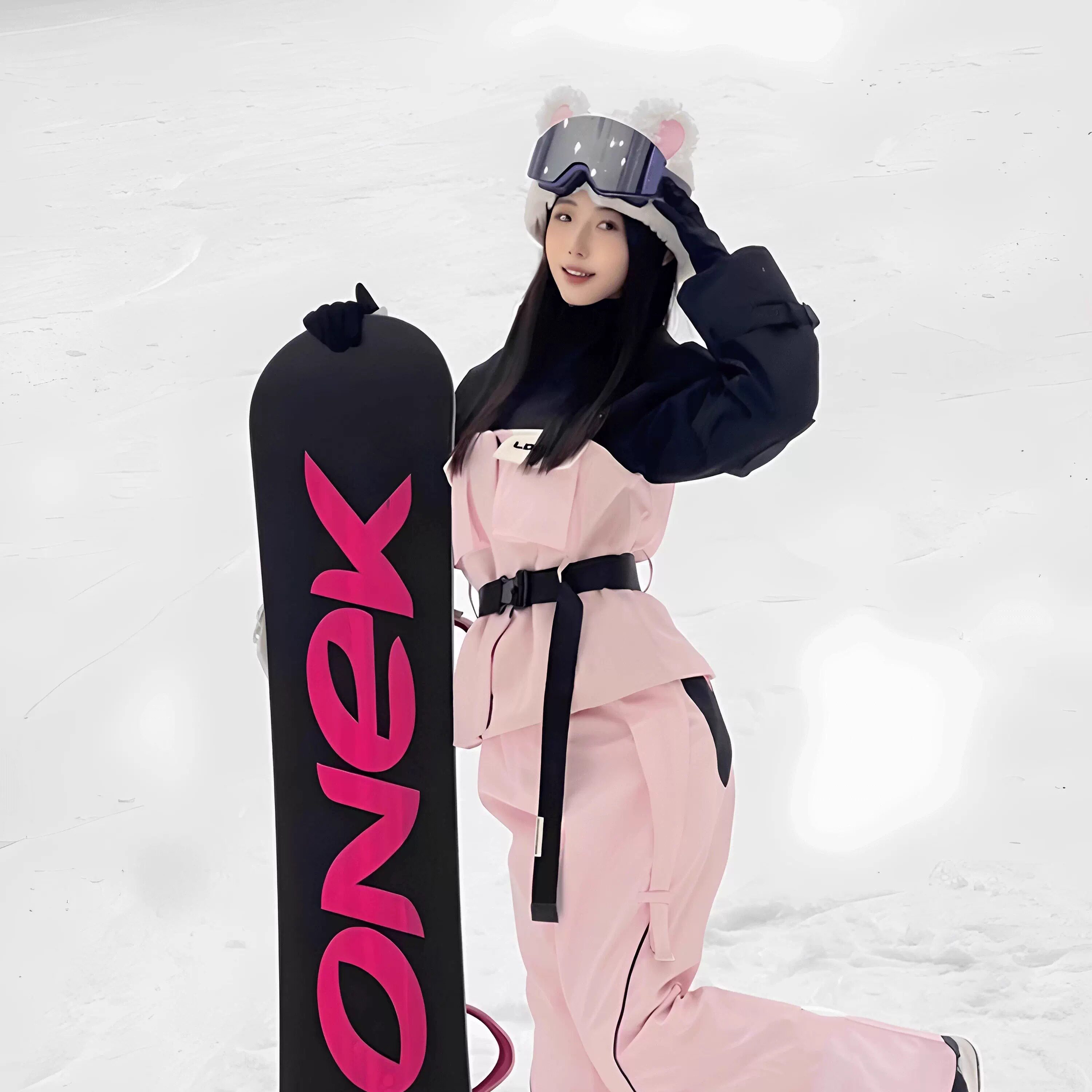 卡盛粉色滑雪服女款2026冬季新款高级感小众户外防水保暖滑雪套装,女装/女士精品,时尚套装,淘宝优惠券,粉丝福利购,淘宝优惠卷