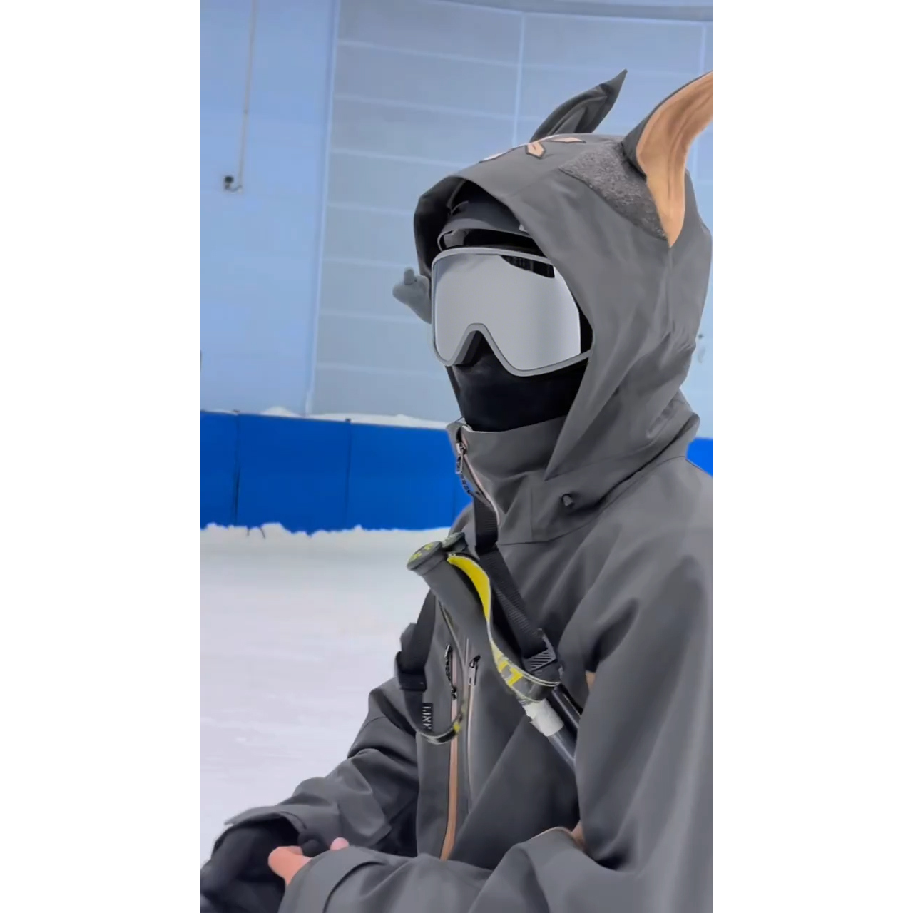 卡盛灰色多巴胺滑雪服套装