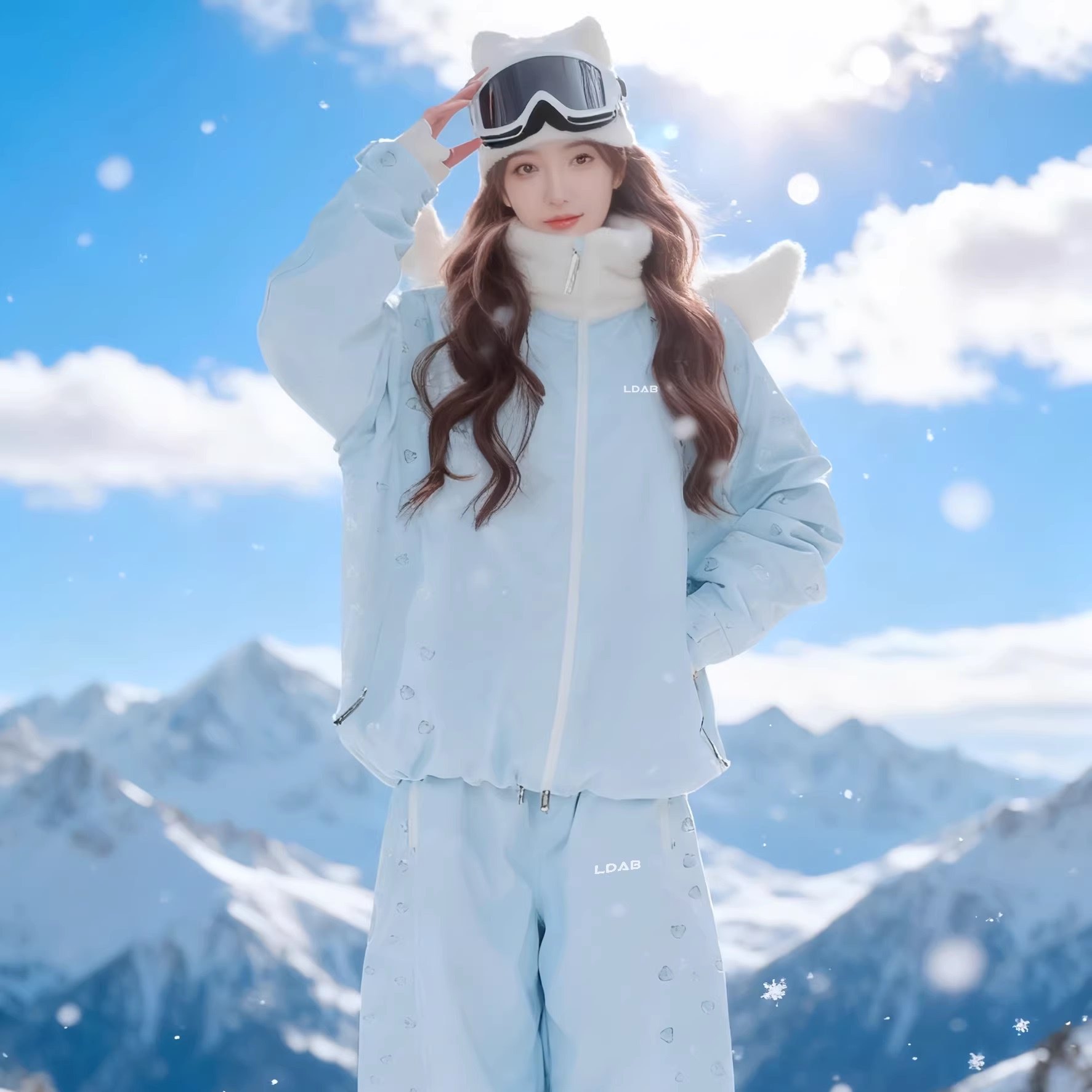 卡盛蓝色滑雪服套装女2026冬季新款户外防风防水保暖单板情侣雪服,女装/女士精品,时尚套装,淘宝优惠券,粉丝福利购,淘宝优惠卷