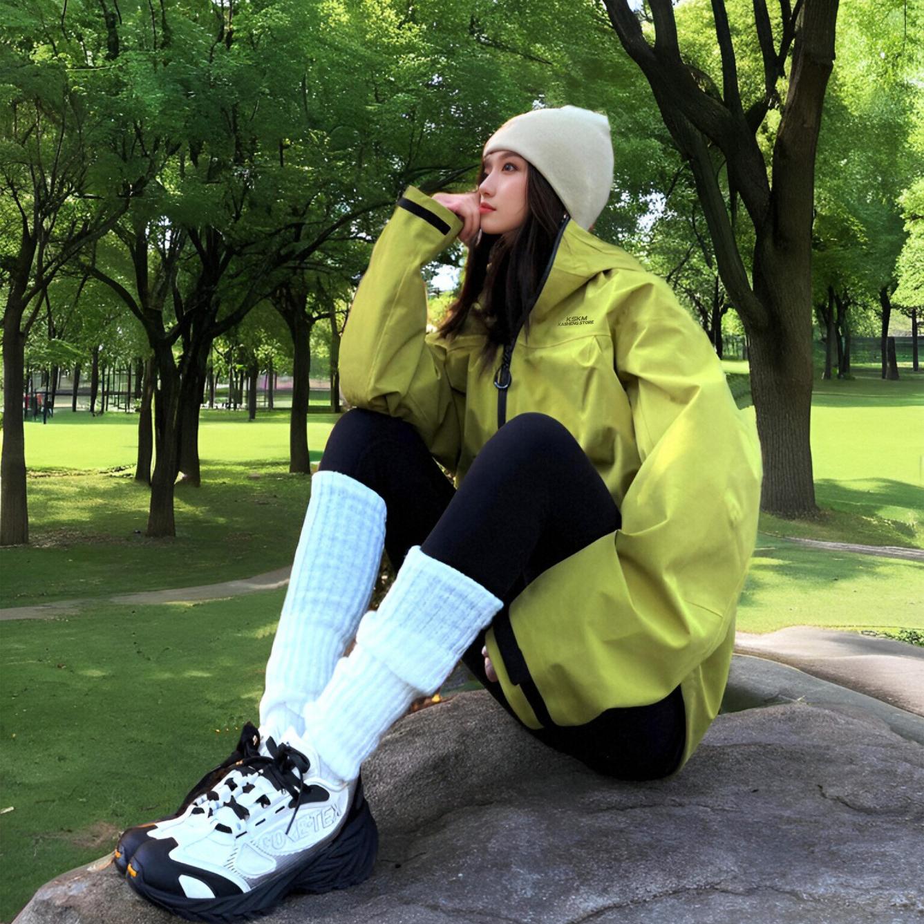 卡盛KSKM黄色冲锋衣款女夹克