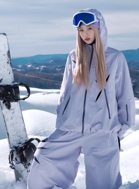 卡盛紫色滑雪服套装女2025秋冬新款超好看防风防水防寒单双板雪服