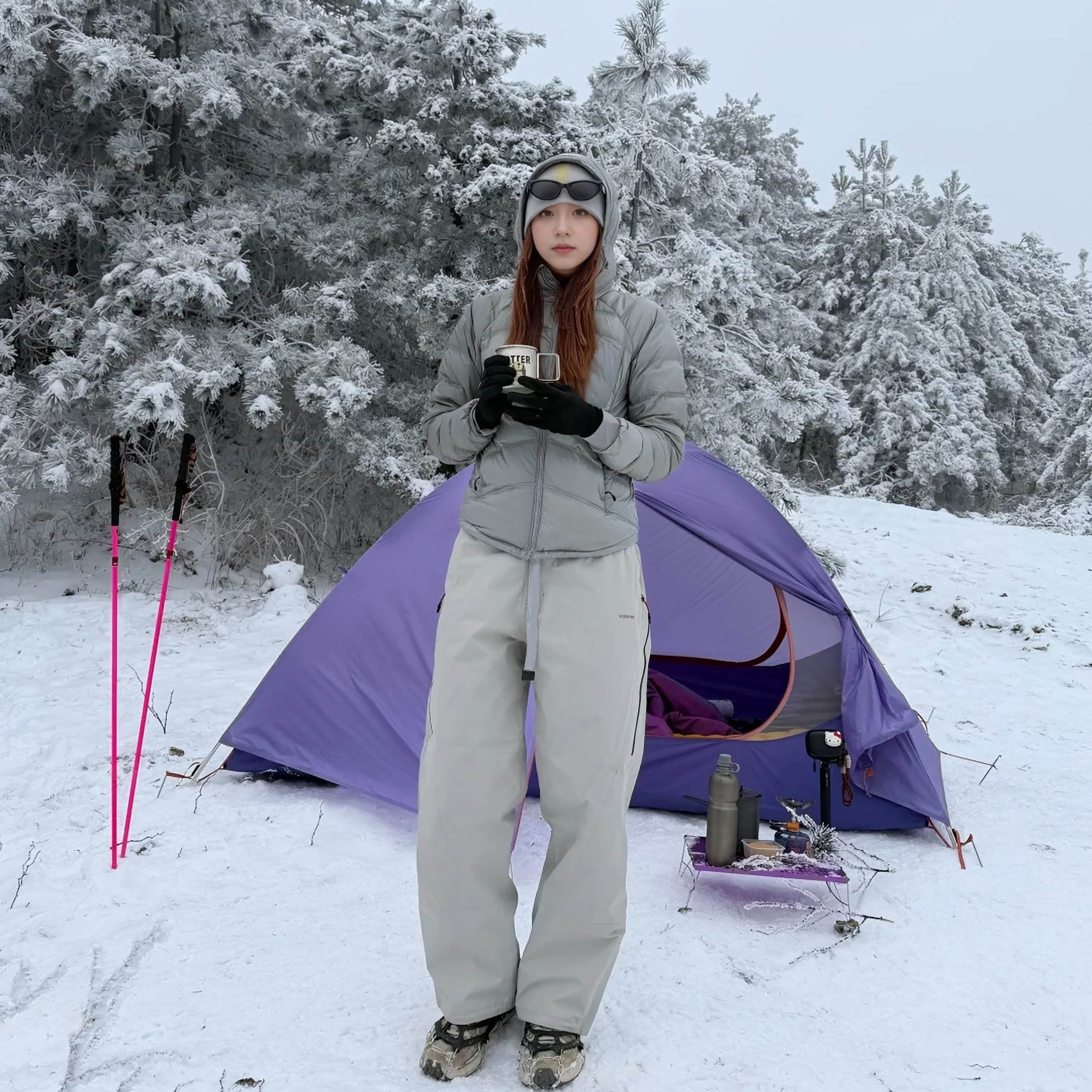 卡盛灰色登山冲锋裤女款2026春秋新款户外防风防水徒步工装裤套装,女装/女士精品,休闲裤,淘宝优惠券,粉丝福利购,淘宝优惠卷