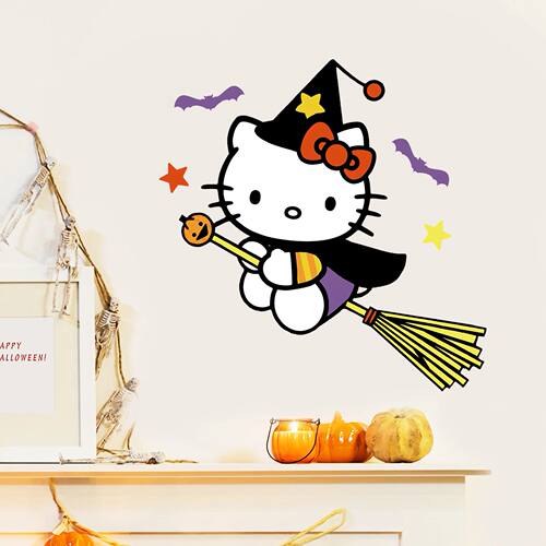 Kawaii HelloKitty Halloween Witch Self Paste Halloween Best