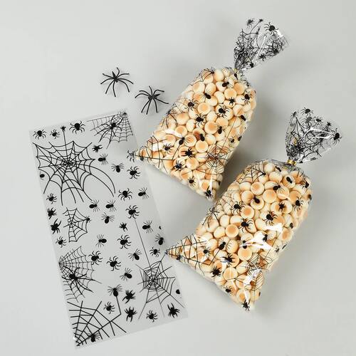 50Pcs Pumpkin Halloween Candy Bag Happy Halloween Party Deco