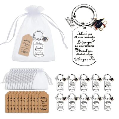 10/20/40Sets 2026 Graduation Keychain Set w/ Card & Organza