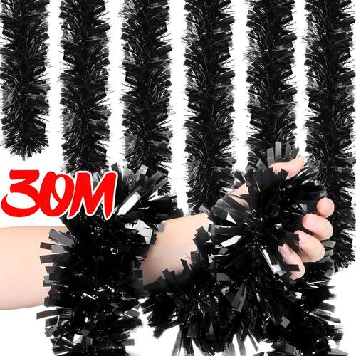 Halloween Black White Ribbon Garland DIY Xmas Tree Hanging O