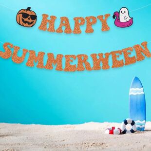 Happy Summerween Banner Halloween Themed Summer Birthday Par