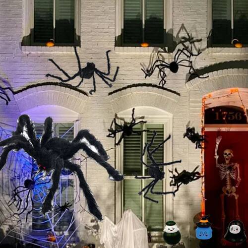 Halloween Spider Decoration Black Large Black Spider Giant S