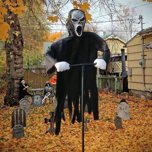 Garden Ghostface Scarecrow Halloween Decor Outside Hanging S
